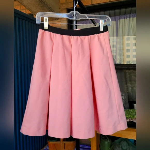 Reserved Pink Skirt  Let's Be Beautiful Skater Skirt Barbiecore Bobby Socks 36 - Picture 2 of 11
